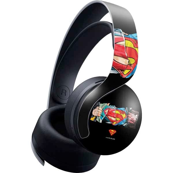Skinit Decal Gaming Skin Compatible with Pulse 3D Wireless Headset for PS5 - Officially Licensed DC Comics Superman Shield Design