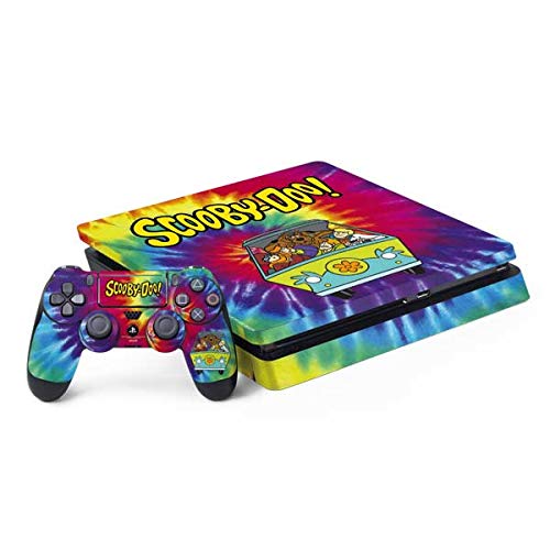 Skinit Decal Gaming Skin Compatible with PS4 Slim Bundle - Officially Licensed Scooby Doo Scooby-Doo Tie Dye Design