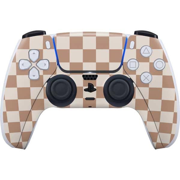 Skinit Decal Gaming Skin Compatible with PS5 Controller - Neutral Checkered Design