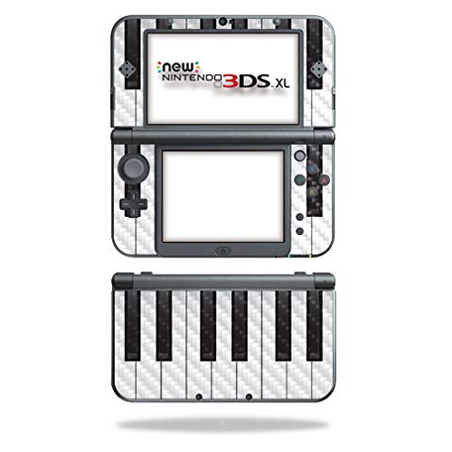 MightySkins Carbon Fiber Skin for Nintendo New 3DS XL (2015) - Piano Keys | Protective  Durable Textured Carbon Fiber Finish | Easy to Apply  Remove  and Change Styles | Made in The USA
