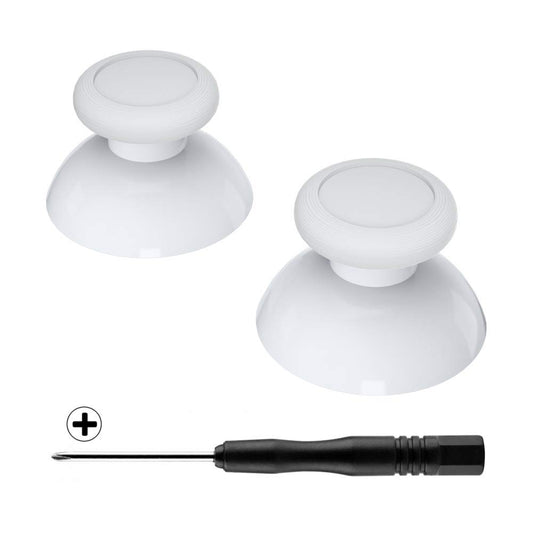 eXtremeRate White Replacement 3D Joystick Thumbsticks  Analog Thumb Sticks with Cross Screwdriver for Nintendo Switch Pro Controller