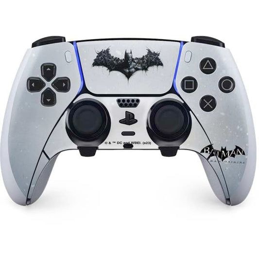 Skinit Decal Gaming Skin Compatible with PS5 DualSense Edge Pro Controller - Officially Licensed DC Comics Arkham Origins Arkham Logo Design