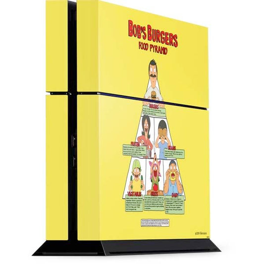Skinit Decal Gaming Skin Compatible with PS4 Console - Officially Licensed Bobs Burgers Food Pyramid Design