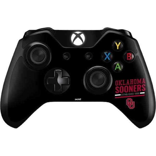 Skinit Decal Gaming Skin Compatible with Xbox One Controller - Officially Licensed University of Oklahoma Sooners Est 1890 Design