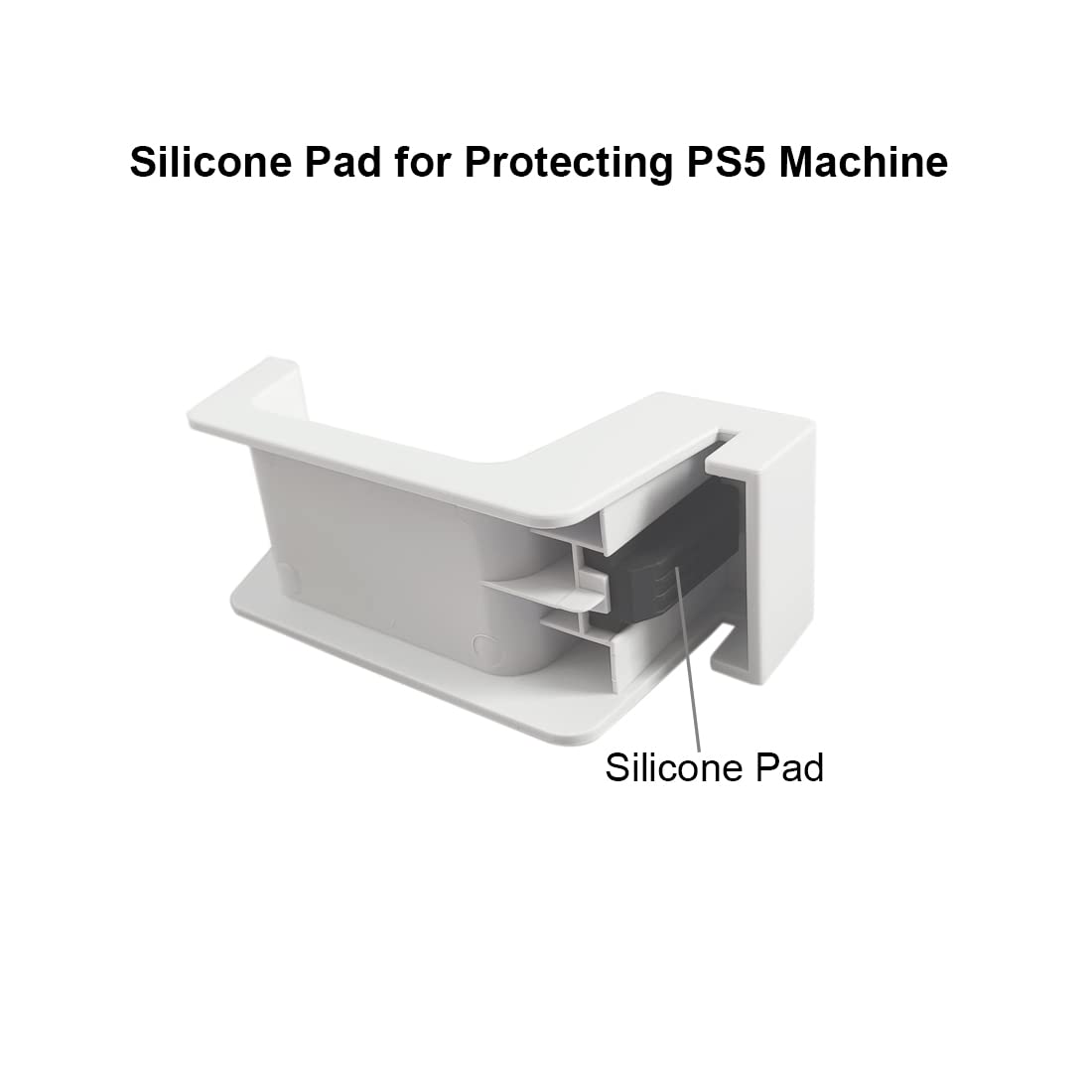 Bealuffe PS5 Headset Holder - White Gaming Headphone Hanger for PlayStation 5