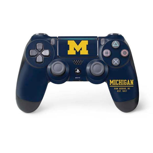 Skinit Decal Gaming Skin Compatible with PS4 Pro/Slim Controller - Officially Licensed University of Michigan Ann Arbor Est 1817 Design