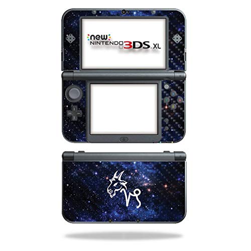 MightySkins Carbon Fiber Skin for Nintendo New 3DS XL (2015) - Capricorn | Protective  Durable Textured Carbon Fiber Finish | Easy to Apply  Remove  and Change Styles | Made in The USA