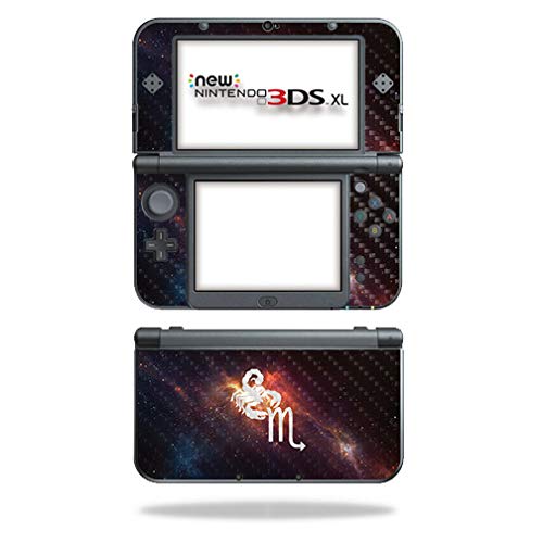 MightySkins Carbon Fiber Skin for Nintendo New 3DS XL (2015) - Scorpio | Protective  Durable Textured Carbon Fiber Finish | Easy to Apply  Remove  and Change Styles | Made in The USA