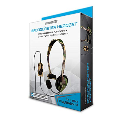 dreamGEAR Broadcaster Wired Headset for PS4 with Boom Mic & Inline Volume Control, Model DGPS4-6420, One Size, Other Color