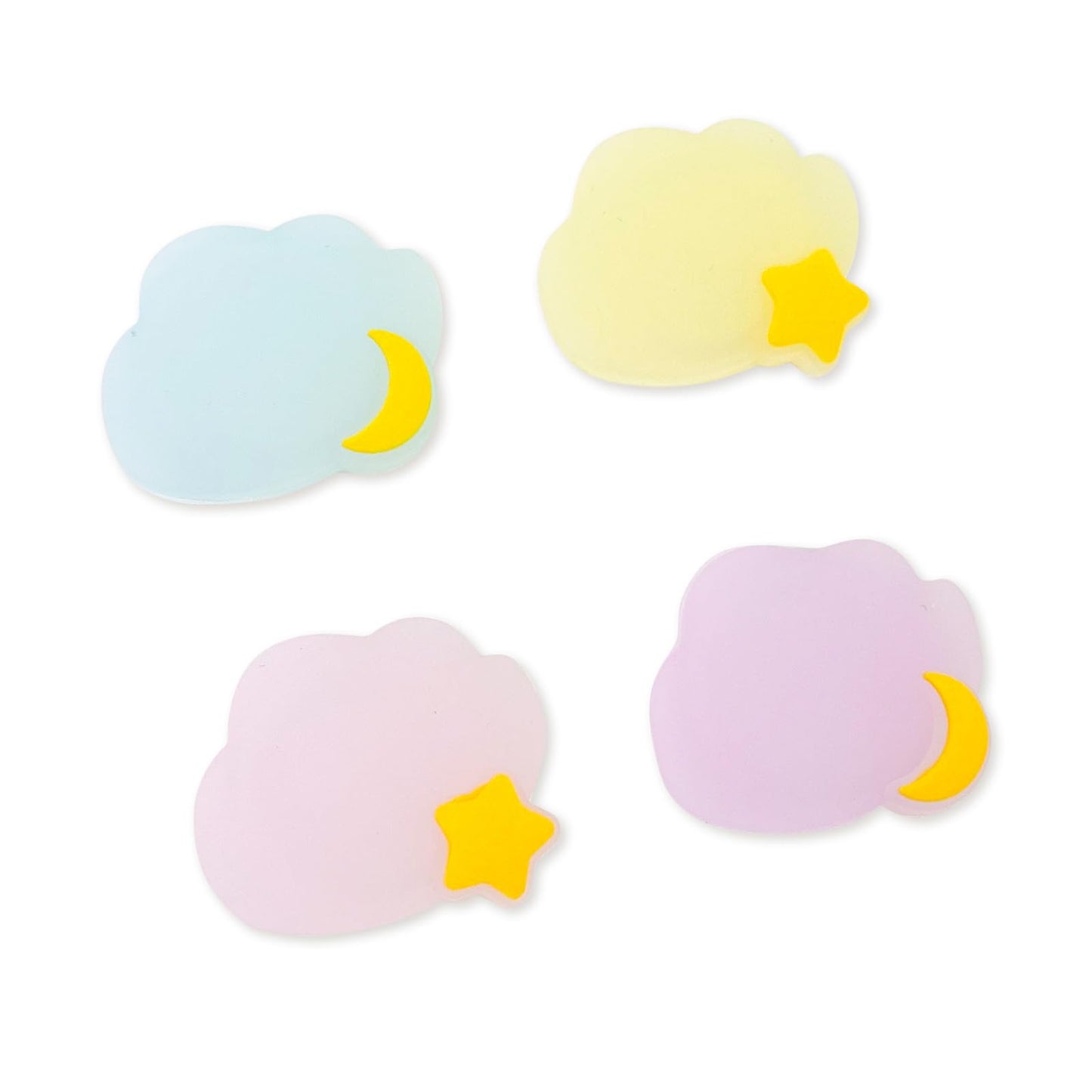 Flyingmage Switch Joycon Thumb Grips Caps  4 PCS Cute Kawaii 3D Silicone Analog Thumbstick Button Cover Compatible with Nintendo Switch Lite/OLED Joystick Caps (Multicolor Cloud)