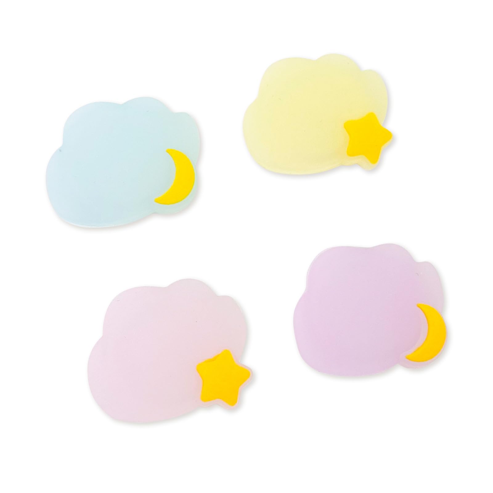 Flyingmage Switch Joycon Thumb Grips Caps  4 PCS Cute Kawaii 3D Silicone Analog Thumbstick Button Cover Compatible with Nintendo Switch Lite/OLED Joystick Caps (Multicolor Cloud)