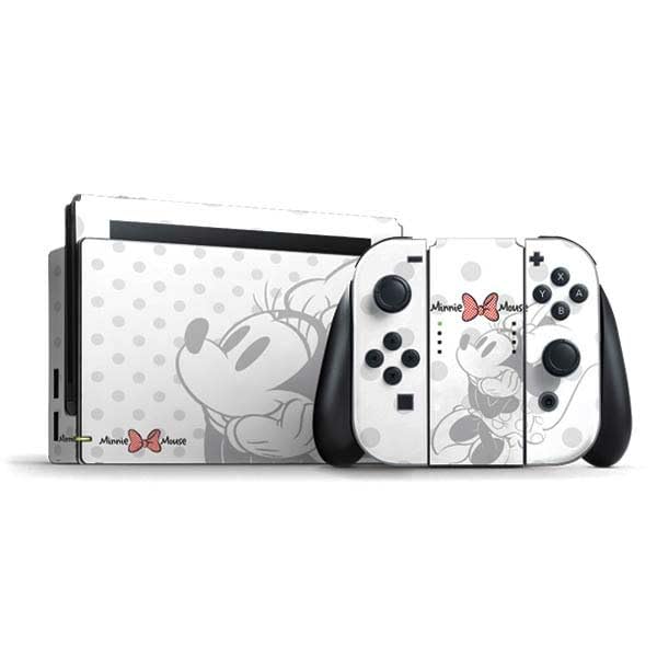 Skinit Decal Gaming Skin Compatible with Nintendo Switch Bundle - Officially Licensed Disney Minnie Mouse Daydream Design
