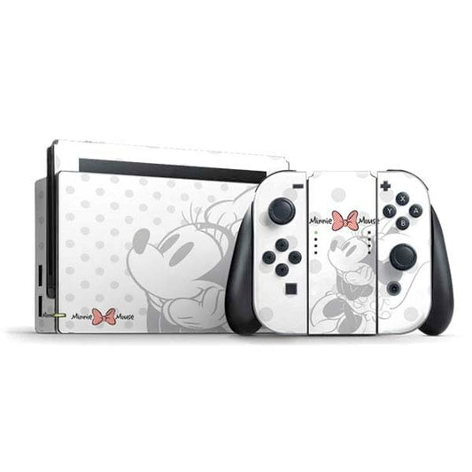 Skinit Decal Gaming Skin Compatible with Nintendo Switch Bundle - Officially Licensed Disney Minnie Mouse Daydream Design