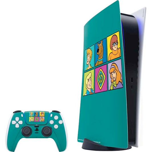 Skinit Decal Gaming Skin Compatible with PS5 Bundle - Officially Licensed Scooby Doo Scooby-Doo Crew Design