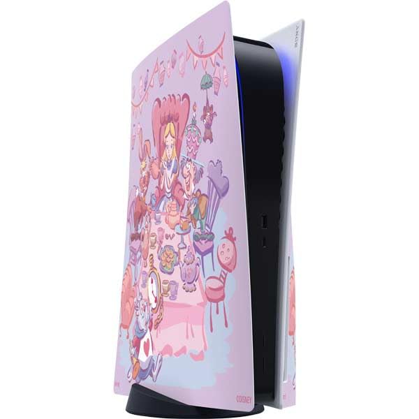 Skinit Decal Gaming Skin Compatible with PS5 Console - Officially Licensed Disney Alice in Wonderland (Animated) Mad Tea Party Design