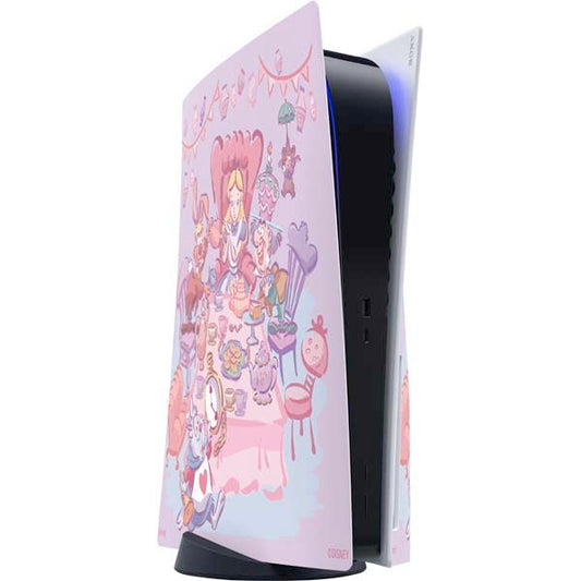 Skinit Decal Gaming Skin Compatible with PS5 Console - Officially Licensed Disney Alice in Wonderland (Animated) Mad Tea Party Design
