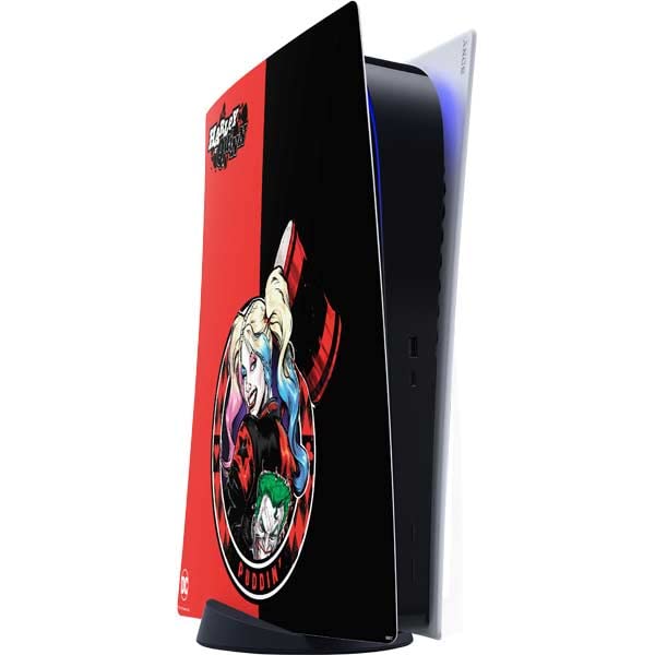 Skinit Decal Gaming Skin Compatible with PS5 Digital Edition Console - Officially Licensed DC Comics Harley Quinn Puddin Design