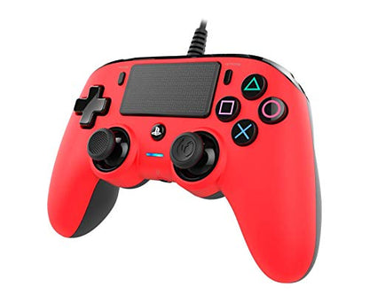 NACON Wired Compact Controller for PS4 - Red - 2.3 Size - Lightweight Design