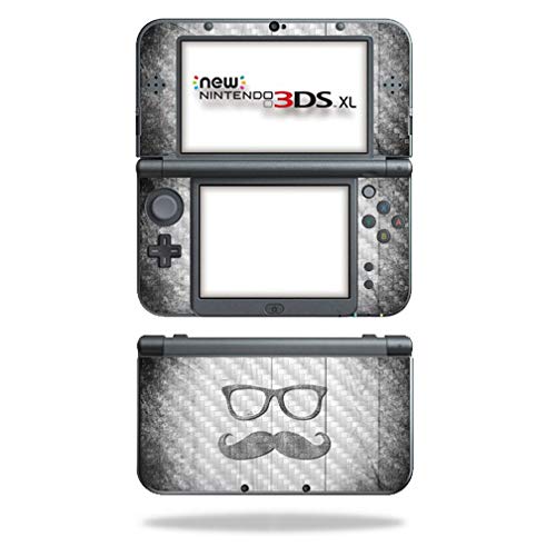 MightySkins Carbon Fiber Skin for Nintendo New 3DS XL (2015) - Hipster | Protective  Durable Textured Carbon Fiber Finish | Easy to Apply  Remove  and Change Styles | Made in The USA