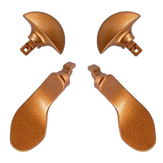 LiXiongBao 4PCS Metal Back Paddles for PS5 DualSense Edge Controller Paddles Replacement Interchangable Grip Parts for PS5 DualSense Edge Wireless Controller(Gold) [video game]