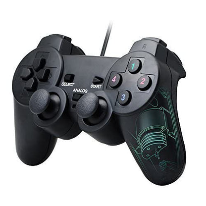 QUMOX Wired USB Gamepad Controller L220U for PC & Laptop - Black Joystick