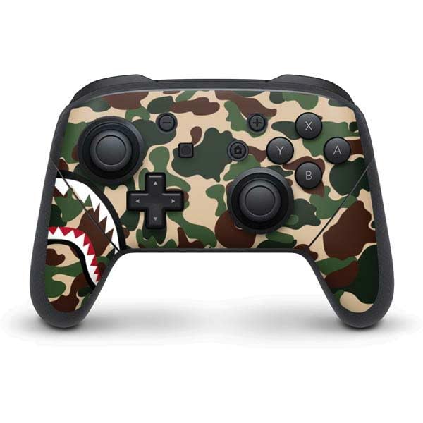Skinit Decal Gaming Skin Compatible with Nintendo Switch Pro Controller - Shark Teeth Street Camo Design