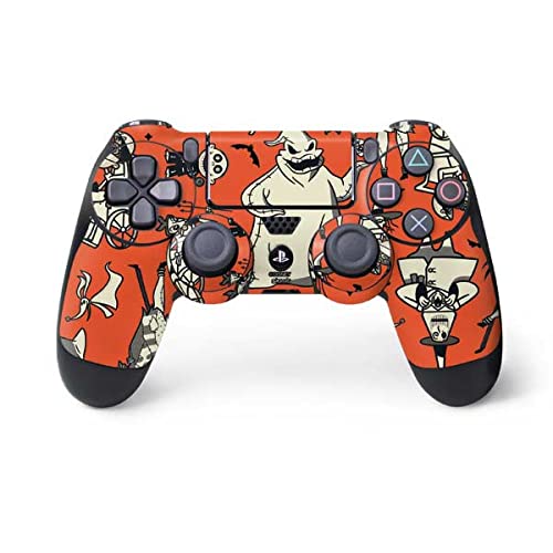 Skinit Decal Gaming Skin Compatible with PS4 Controller - Officially Licensed Disney The Nightmare Before Christmas Character Pattern Print Design