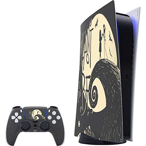 Skinit Decal Gaming Skin Compatible with PS5 Digital Edition Bundle - Officially Licensed Disney The Nightmare Before Christmas Jack and Sally Meant to Be Design