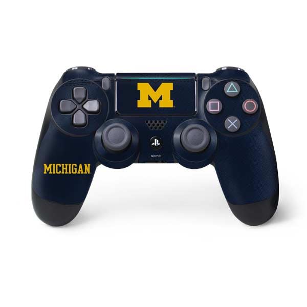 Skinit Decal Gaming Skin Compatible with PS4 Pro/Slim Controller - Officially Licensed University of Michigan Blue Jersey Design