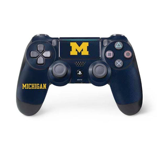 Skinit Decal Gaming Skin Compatible with PS4 Pro/Slim Controller - Officially Licensed University of Michigan Blue Jersey Design