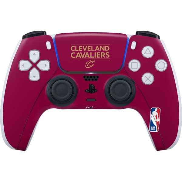 Skinit Decal Gaming Skin Compatible with PS5 Controller - Officially Licensed NBA Cleveland Cavaliers Standard - Maroon Design