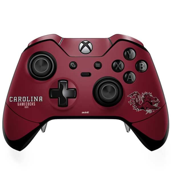 Skinit Decal Gaming Skin Compatible with Xbox One Elite Controller - Officially Licensed College South Carolina Gamecocks Red Design