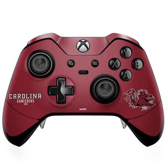 Skinit Decal Gaming Skin Compatible with Xbox One Elite Controller - Officially Licensed College South Carolina Gamecocks Red Design