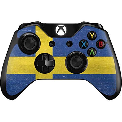 Skinit Decal Gaming Skin Compatible with Xbox One Controller - Originally Designed Sweden Flag Distressed Design