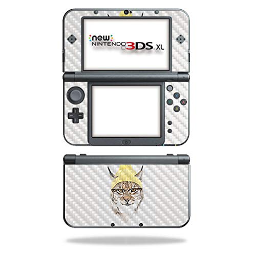 MightySkins Carbon Fiber Skin for Nintendo New 3DS XL (2015) - Hipster Lynx | Protective  Durable Textured Carbon Fiber Finish | Easy to Apply  Remove  and Change Styles | Made in The USA