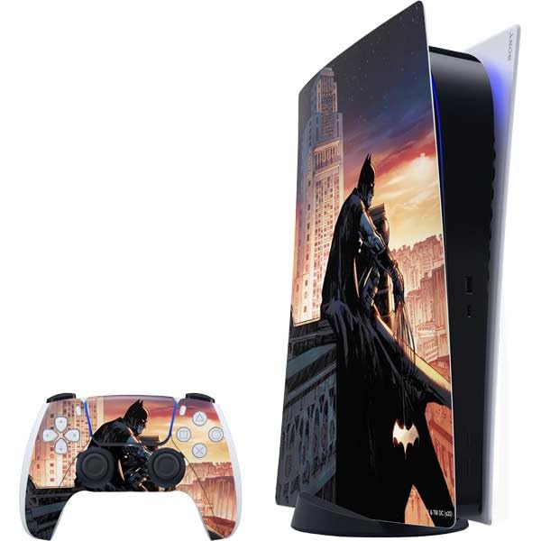 Skinit Decal Gaming Skin Compatible with PS5 Bundle - Officially Licensed DC Comics Batman War on Crime Cover (Brazil) Design