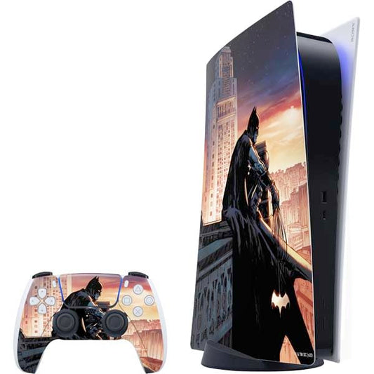 Skinit Decal Gaming Skin Compatible with PS5 Bundle - Officially Licensed DC Comics Batman War on Crime Cover (Brazil) Design