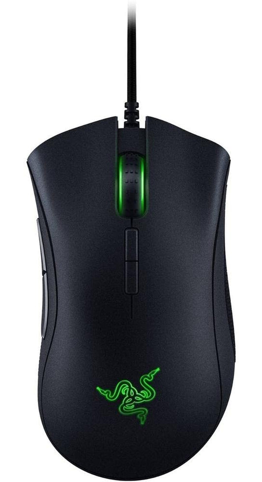 Razer DeathAdder Elite Gaming Mouse: 16 000 DPI Optical Sensor - Chroma RGB Lighting - 7 Programmable Buttons - Mechanical Switches - Rubber Side Grips - Matte Black