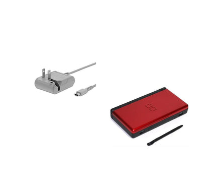 Nintendo DS Lite Console - Handheld Gaming System - Crimson/Black - Fully Tested - Includes Charger - Classic Portable Fun