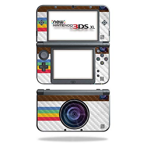 MightySkins Carbon Fiber Skin for Nintendo New 3DS XL (2015) - Vintage Polaroid | Protective  Durable Textured Carbon Fiber Finish | Easy to Apply  Remove  and Change Styles | Made in The USA