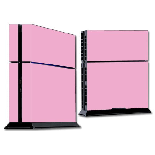 MIGHTY SKINS Skin for Sony Playstation 4 PS4 Console - Solid Pink Wrap Sticker, Model SOPS4-Glossy Pink