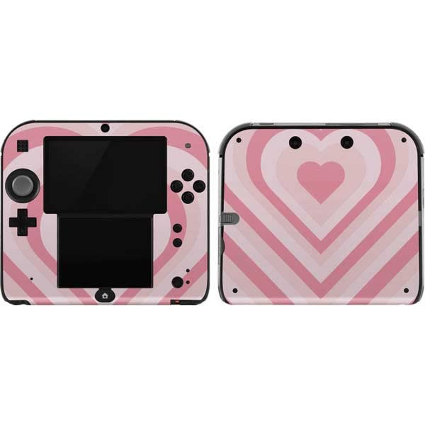 Skinit Decal Gaming Skin Compatible with 2DS - Originally Designed Pink Heart Pattern Design