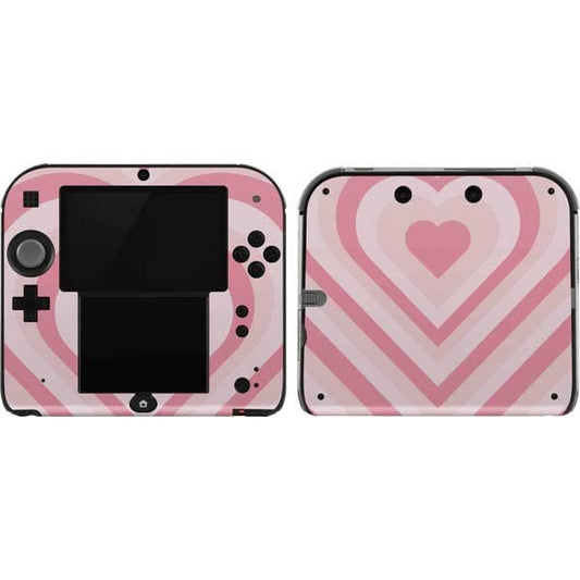 Skinit Decal Gaming Skin Compatible with 2DS - Originally Designed Pink Heart Pattern Design