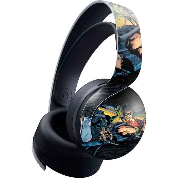 Skinit Decal Gaming Skin Compatible with Pulse 3D Wireless Headset for PS5 - Officially Licensed DC Comics Batman All Star Batman & Robin  The Boy Wonder (Batman & Robin in Action) by Jim Lee Design