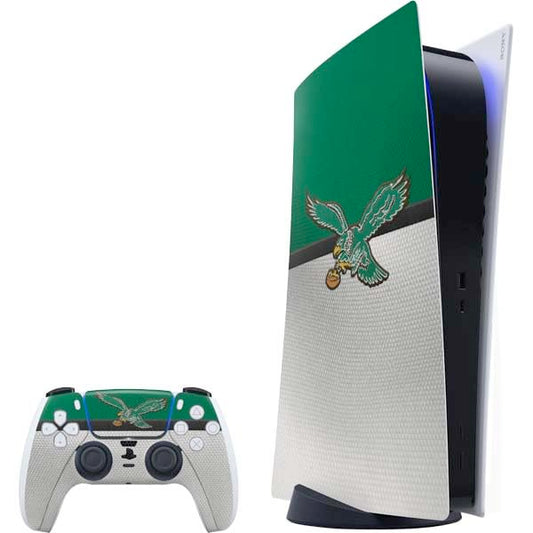 Skinit Decal Gaming Skin Compatible with PS5 Bundle - Officially Licensed NFL Philadelphia Eagles Vintage Design