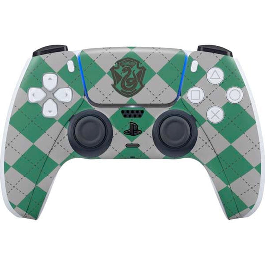Skinit Decal Gaming Skin Compatible with PS5 Controller - Officially Licensed Wizarding World Harry Potter Slytherin Crest Design