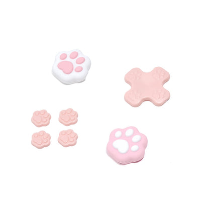 GeekShare Cat Paw Joystick Cover Caps Set - Pink, Compatible with Nintendo Switch/OLED