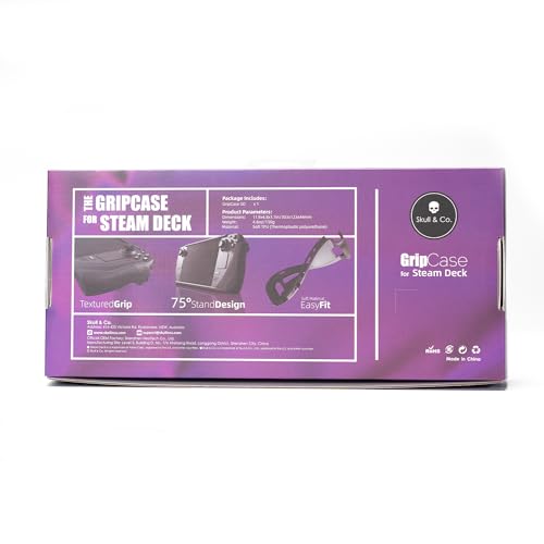 Skull & Co. GripCase SD - Soft Protective Case with Non-Slip Grips for SteamDeck, Galactic Purple, Model SDGC-GP