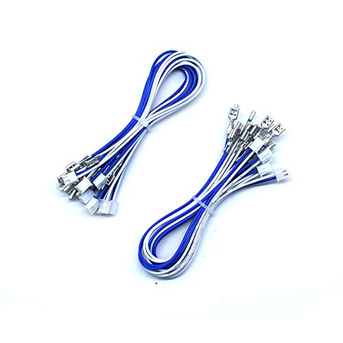 Arcity 20 Pcs Arcade Button Wires Harness Cable for USB Encoder PCB, 0.187 (4.8mm) Terminals, Compatible with HAPP Style Buttons & Joysticks