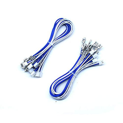 Arcity 20 Pcs Arcade Button Wires Harness Cable for USB Encoder PCB, 0.187 (4.8mm) Terminals, Compatible with HAPP Style Buttons & Joysticks